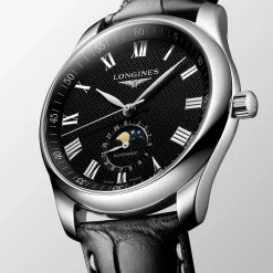 New Orologio Longines Master Collection Automatico Nero Pelle Nera 40 mm Uomo Orologi Longines Uomo