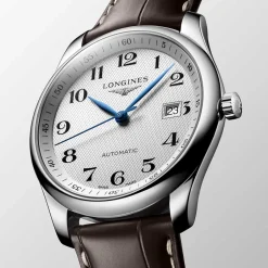 New Orologio Longines Master Collection Automatico Pelle Marrone Argento Grains d’Orge 40 mm Uomo Orologi Longines Uomo