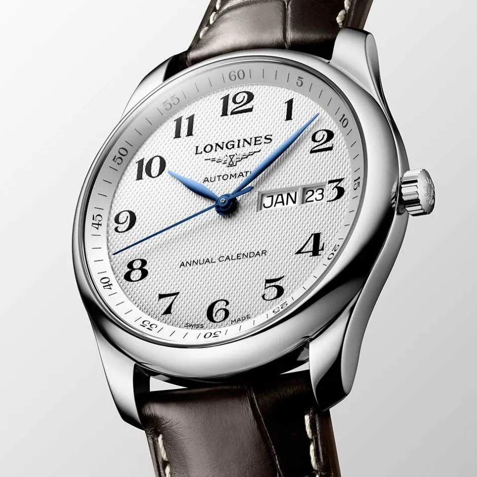 Clearance Orologio Longines Master Collection Annual Calendar Automatico Bianco 40 mm Uomo Orologi Longines Uomo