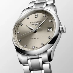 New Orologio Longines Master Collection Automatico Acciaio Beige 34 mm Donna Orologi Longines Donna