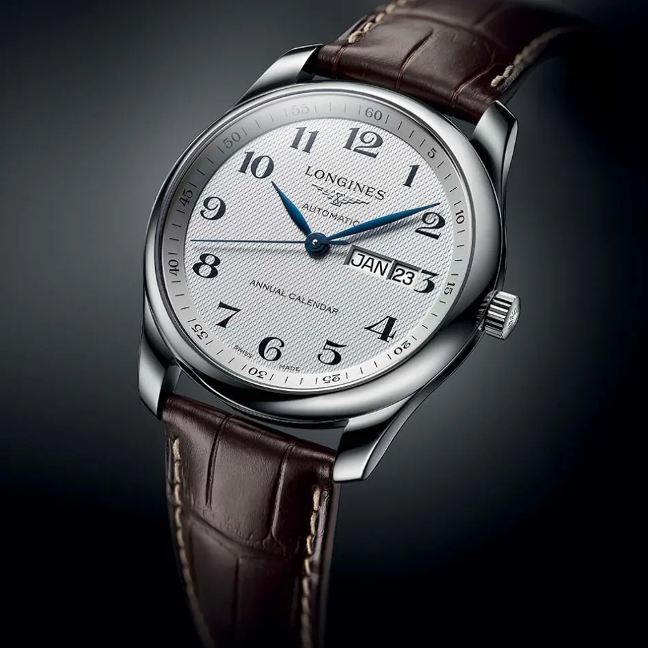 Clearance Orologio Longines Master Collection Annual Calendar Automatico Bianco 40 mm Uomo Orologi Longines Uomo