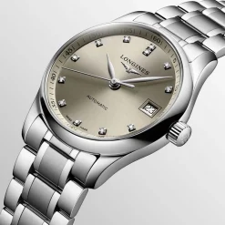 New Orologio Longines Master Collection Automatico Acciaio Beige 34 mm Donna Orologi Longines Donna