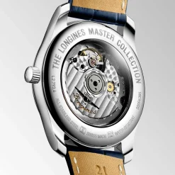 Online Orologio Longines Master Collection Automatico Argento Pelle Blu 40 mm Uomo Orologi Longines Uomo