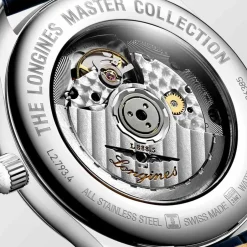 Online Orologio Longines Master Collection Automatico Argento Pelle Blu 40 mm Uomo Orologi Longines Uomo