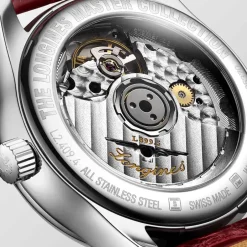 Discount Orologio Longines Master Collection Automatico Acciaio Bianco Pelle Rossa 34 mm Donna Orologi Longines Donna | Outlet Orologi