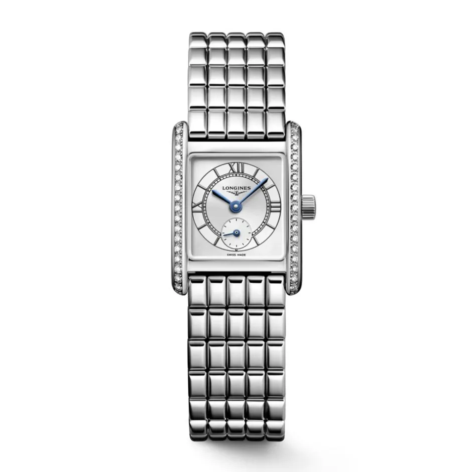 Fashion Orologio Longines Mini Dolcevita Quartz Argento con Diamanti 21,5 x 29 mm Donna Orologi Longines Donna | Outlet Orologi