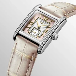 Sale Orologio Longines Mini Dolcevita Quartz Rosa con Diamanti 21,5 x 29 mm Donna Orologi Longines Donna