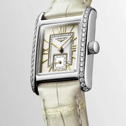 Clearance Orologio Longines Mini Dolcevita Quartz Avorio con Diamanti 21,5 x 29 mm Donna Orologi Longines Donna