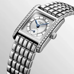 Fashion Orologio Longines Mini Dolcevita Quartz Argento con Diamanti 21,5 x 29 mm Donna Orologi Longines Donna | Outlet Orologi