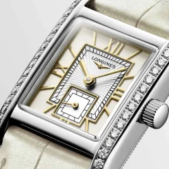 Clearance Orologio Longines Mini Dolcevita Quartz Avorio con Diamanti 21,5 x 29 mm Donna Orologi Longines Donna