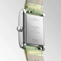 Outlet Orologio Longines Mini Dolcevita Quartz Verde con Diamanti 21,5 x 29 mm Donna Orologi Longines Donna