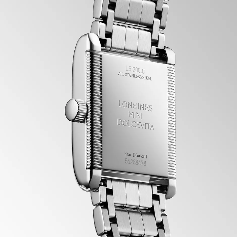 Fashion Orologio Longines Mini Dolcevita Quartz Argento con Diamanti 21,5 x 29 mm Donna Orologi Longines Donna | Outlet Orologi