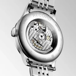 Clearance Orologio Longines Record Automatico Acciaio Bianco 38,5 mm Uomo Orologi Longines Uomo