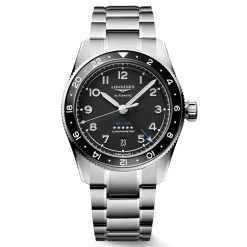 Sale Orologio Longines Spirit Zulu Time Nero Acciaio 39 mm Uomo Orologi Longines Uomo