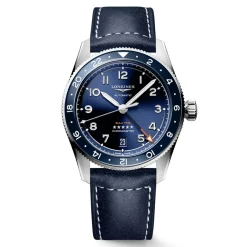 Online Orologio Longines Spirit Zulu Automatico Blu Pelle 39 mm Uomo Orologi Longines Uomo