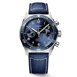 Discount Orologio Longines Spirit Flyback Automatico Acciaio Blu Pelle 42 mm Uomo Orologi Longines Uomo