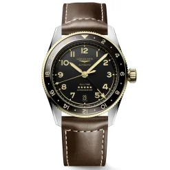 Best Orologio Longines Spirit Zulu Acciaio e Oro Pelle Antracite 39 mm Uomo Orologi Longines Uomo