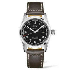 Clearance Orologio Longines Spirit Automatico Pelle Marrone Nero 40 mm Uomo Orologi Longines Uomo