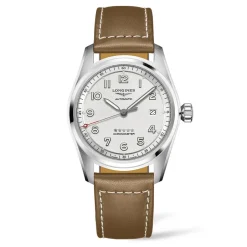 Online Orologio Longines Spirit Automatico Argento Pelle Marrone 40 mm Uomo Orologi Longines Uomo
