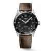 Online Orologio Longines Spirit Zulu Time Automatico Nero Pelle Marrone 42 mm Uomo Orologi Longines Uomo