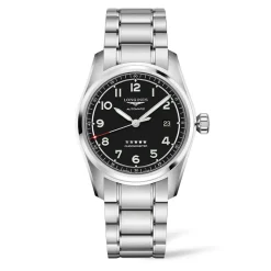 Outlet Orologio Longines Spirit Chronometer Automatico Acciaio Nero 40 mm Uomo Orologi Longines Uomo