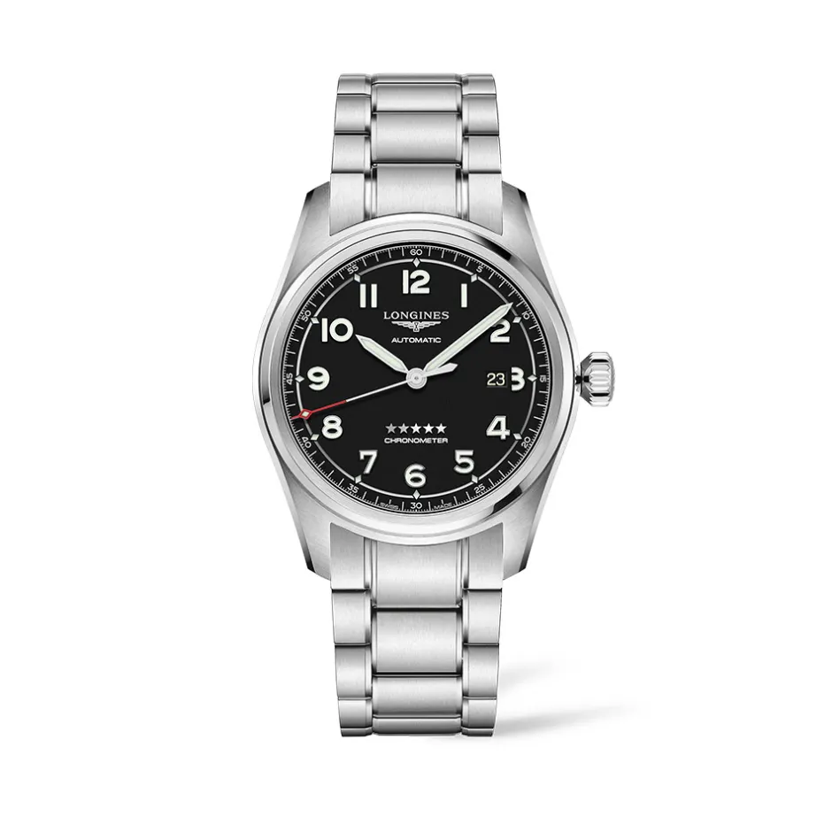 Sale Orologio Longines Spirit Nero Chronometer Automatico 42 mm Uomo Orologi Longines Uomo