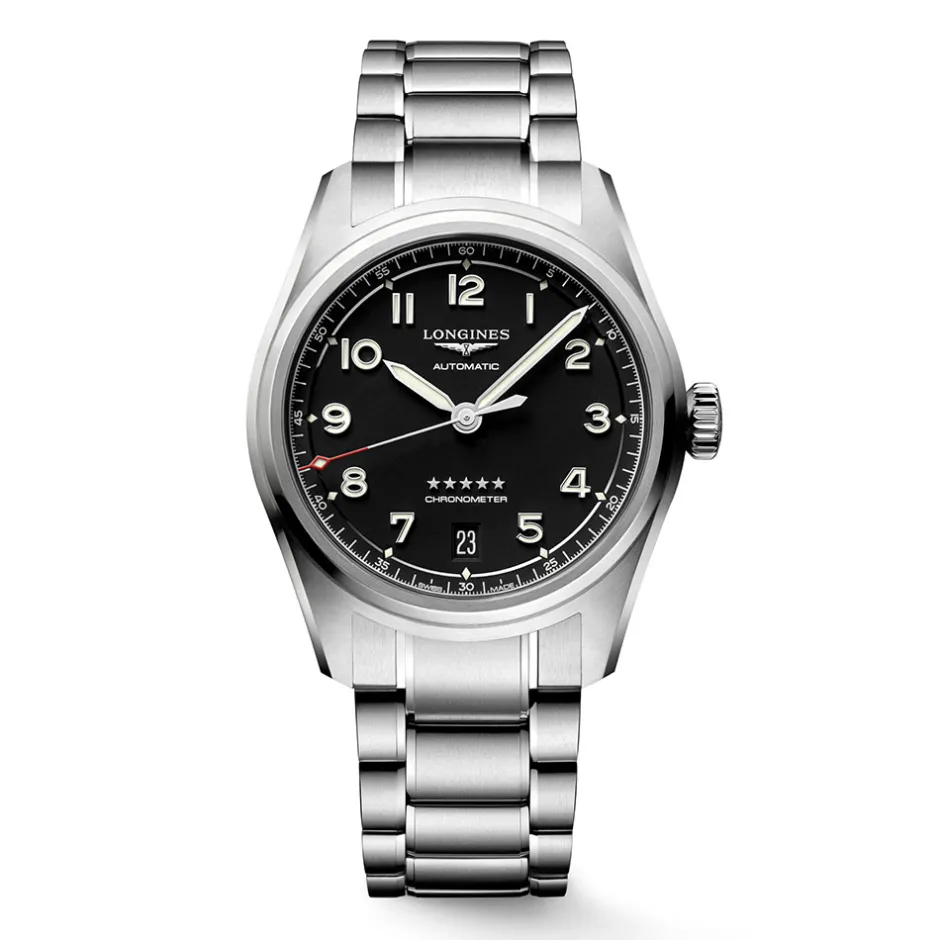 Discount Orologio Longines Spirit Automatico Acciaio Nero 37 mm Donna Orologi Longines Donna | Orologi Longines Uomo
