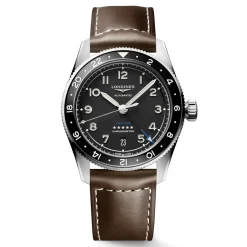Fashion Orologio Longines Spirit Zulu Automatico Pelle Marrone 39 mm Uomo Orologi Longines Uomo