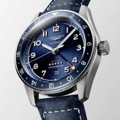 Discount Orologio Longines Spirit Zulu Time Automatico Pelle Blu 42 mm Uomo Orologi Longines Uomo