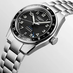 Sale Orologio Longines Spirit Zulu Time Nero Acciaio 39 mm Uomo Orologi Longines Uomo