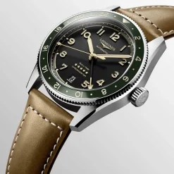 Online Orologio Longines Spirit Zulu Automatico Pelle Marrone 39 mm Uomo Orologi Longines Uomo