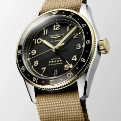 Online Orologio Longines Spirit Zulu Nato Acciaio e Oro Automatico 39 mm Uomo Orologi Longines Uomo