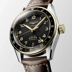 Best Orologio Longines Spirit Zulu Acciaio e Oro Pelle Antracite 39 mm Uomo Orologi Longines Uomo