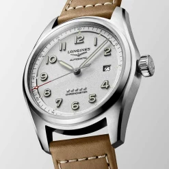 Online Orologio Longines Spirit Automatico Argento Pelle Marrone 40 mm Uomo Orologi Longines Uomo
