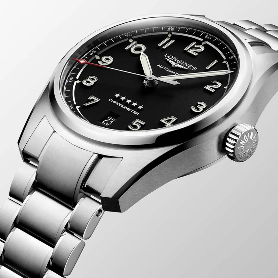 Discount Orologio Longines Spirit Automatico Acciaio Nero 37 mm Donna Orologi Longines Donna | Orologi Longines Uomo