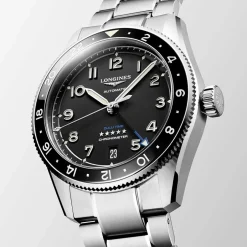 Sale Orologio Longines Spirit Zulu Time Nero Acciaio 39 mm Uomo Orologi Longines Uomo