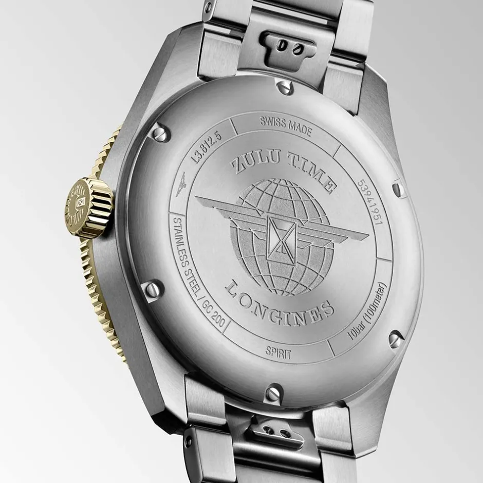 Outlet Orologio Longines Spirit Zulu Acciaio Oro Antracite 42 mm Uomo Orologi Longines Uomo