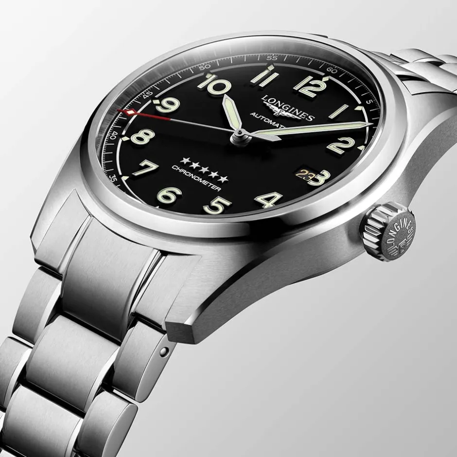 Sale Orologio Longines Spirit Nero Chronometer Automatico 42 mm Uomo Orologi Longines Uomo