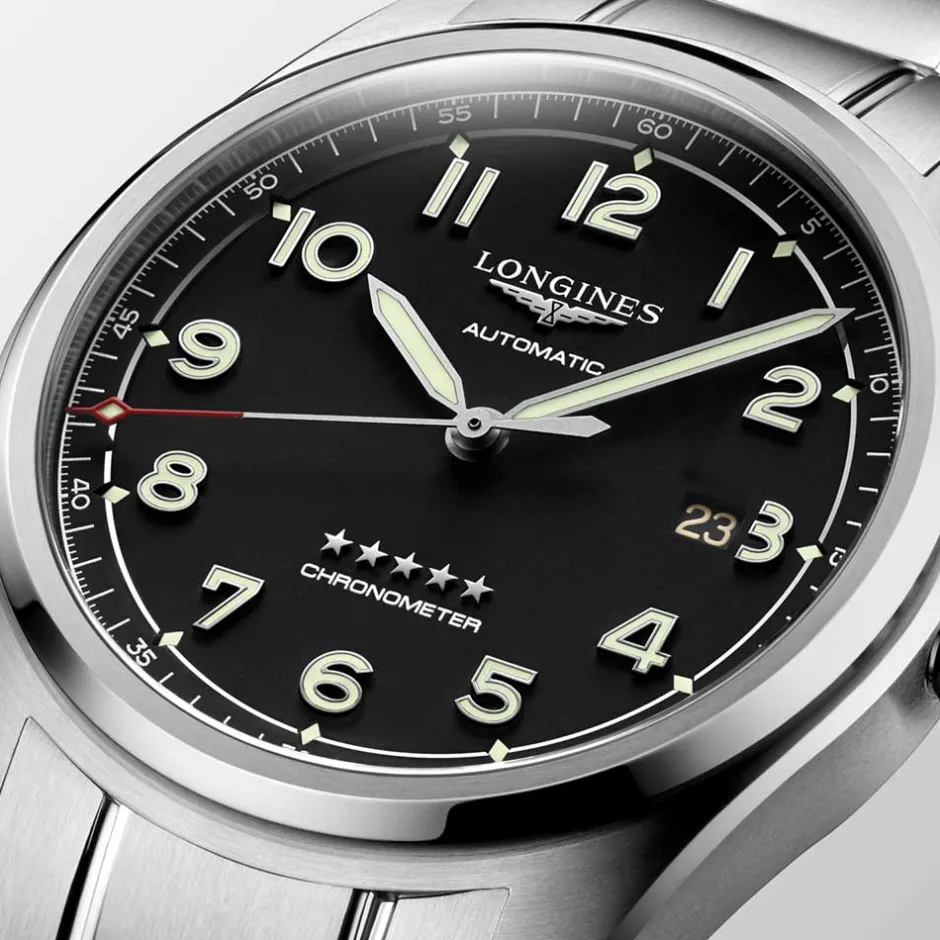 Sale Orologio Longines Spirit Nero Chronometer Automatico 42 mm Uomo Orologi Longines Uomo