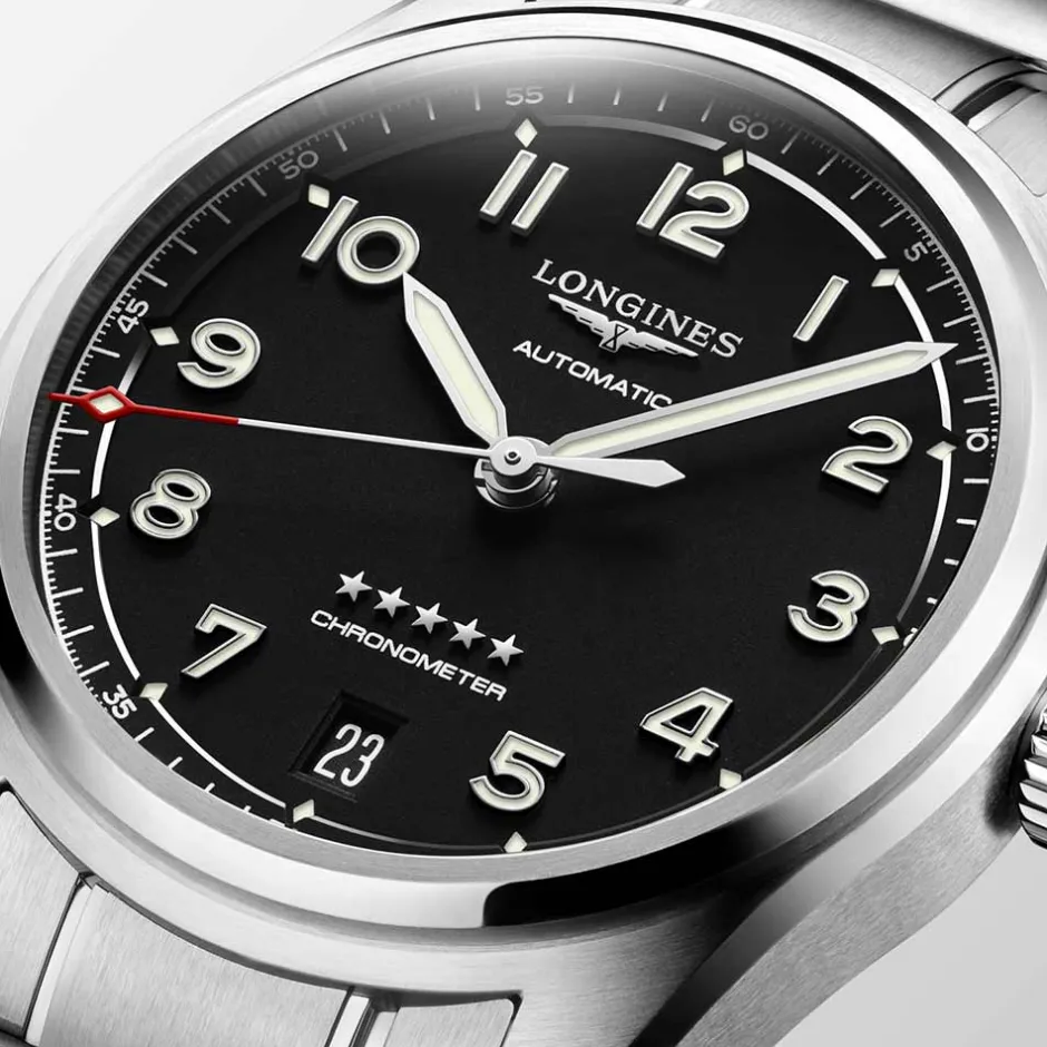 Discount Orologio Longines Spirit Automatico Acciaio Nero 37 mm Donna Orologi Longines Donna | Orologi Longines Uomo