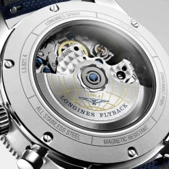 Discount Orologio Longines Spirit Flyback Automatico Acciaio Blu Pelle 42 mm Uomo Orologi Longines Uomo