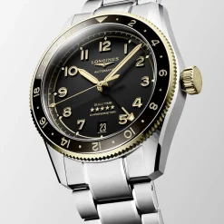 Online Orologio Longines Zulu Acciaio e Oro Antracite 39 mm Uomo Orologi Longines Uomo