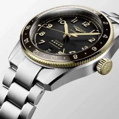 Online Orologio Longines Zulu Acciaio e Oro Antracite 39 mm Uomo Orologi Longines Uomo