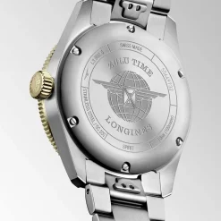 Online Orologio Longines Zulu Acciaio e Oro Antracite 39 mm Uomo Orologi Longines Uomo