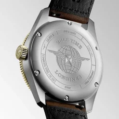 Sale Orologio Longines Zulu Pelle Acciaio Oro Automatico Antracite 42 mm Uomo Orologi Longines Uomo