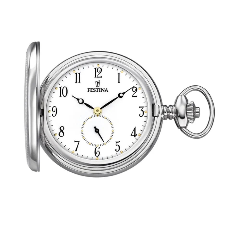 Clearance Orolologio Da Taschino Festina Uomo In Acciaio MM. 47 Uomo Orologi Festina Uomo