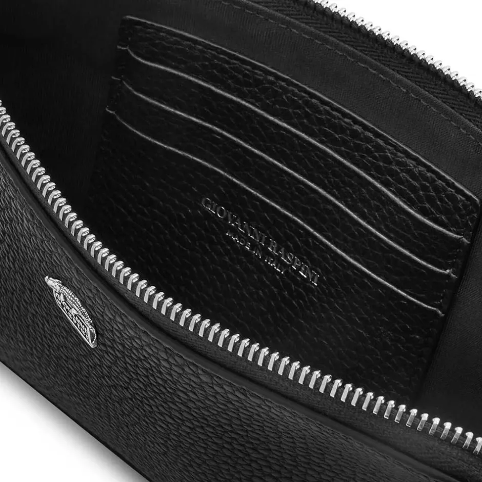 Hot Pouch Giovanni Raspini Pelle Goffrata 22 x 14 cm Portafogli Giovanni Raspini