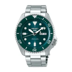 Outlet Seiko SRPD61K1 5 Sport Automatico Verde Uomo 42,5 mm Uomo Orologi Seiko Uomo