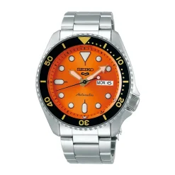 Sale Seiko SRPD59K1 5 Sport Automatico Acciaio Quadrante Arancione 42,5 mm Uomo Orologi Seiko Uomo