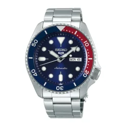 Hot Seiko SRPD53K1 5 Sport Automatico Ghiera Rossa Blu Uomo 42,5 mm Uomo Orologi Seiko Uomo